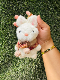 Cute Bunny Plush Keychain for Girls & Kids | Soft Rabbit Bag Charm & Backpack Accessory | Adorable Rabbit Keyring