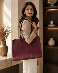 Premium Office Tote Bag for Women with Detachable Sling Strap