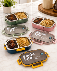 Leakproof Stainless Steel Lunch Box with Divider for Office & School