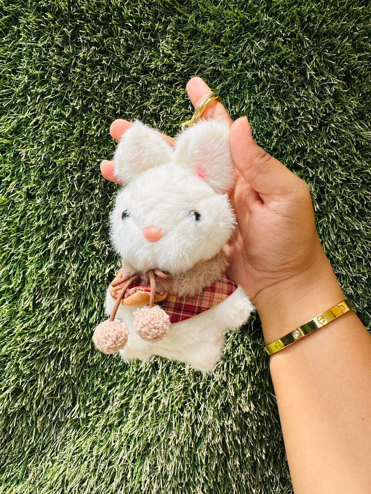 Cute Bunny Plush Keychain for Girls & Kids | Soft Rabbit Bag Charm & Backpack Accessory | Adorable Rabbit Keyring