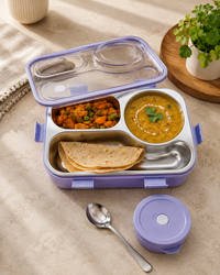 Leakproof Stainless Steel Lunch Box with Soup Bowl & Spoon