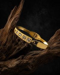 Anti Tarnish Gold Bracelet for Women | Crystal Square Stone Statement Bracelet | Elegant Geometric Cuff Jewellery | Stylish Everyday & Party Wear