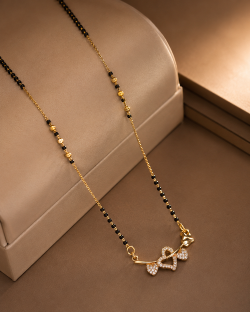 Anti Tarnish Double Heart Mangalsutra for Women | Daily Wear