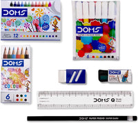 Navratri Kanjak Hamper for Kids, Pack of 10 Gift Sets with DOMS Stationery Kit, KitKat Chocolate, Mini Pocket Diary, Mini Pen and Zip Lock Bag, Kanya Pujan Return Gifts
