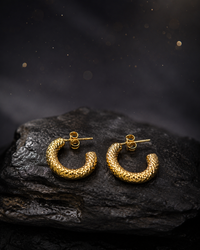 Combo of 2 Anti Tarnish Gold Hoop Earrings | Waterproof Stainless Steel
