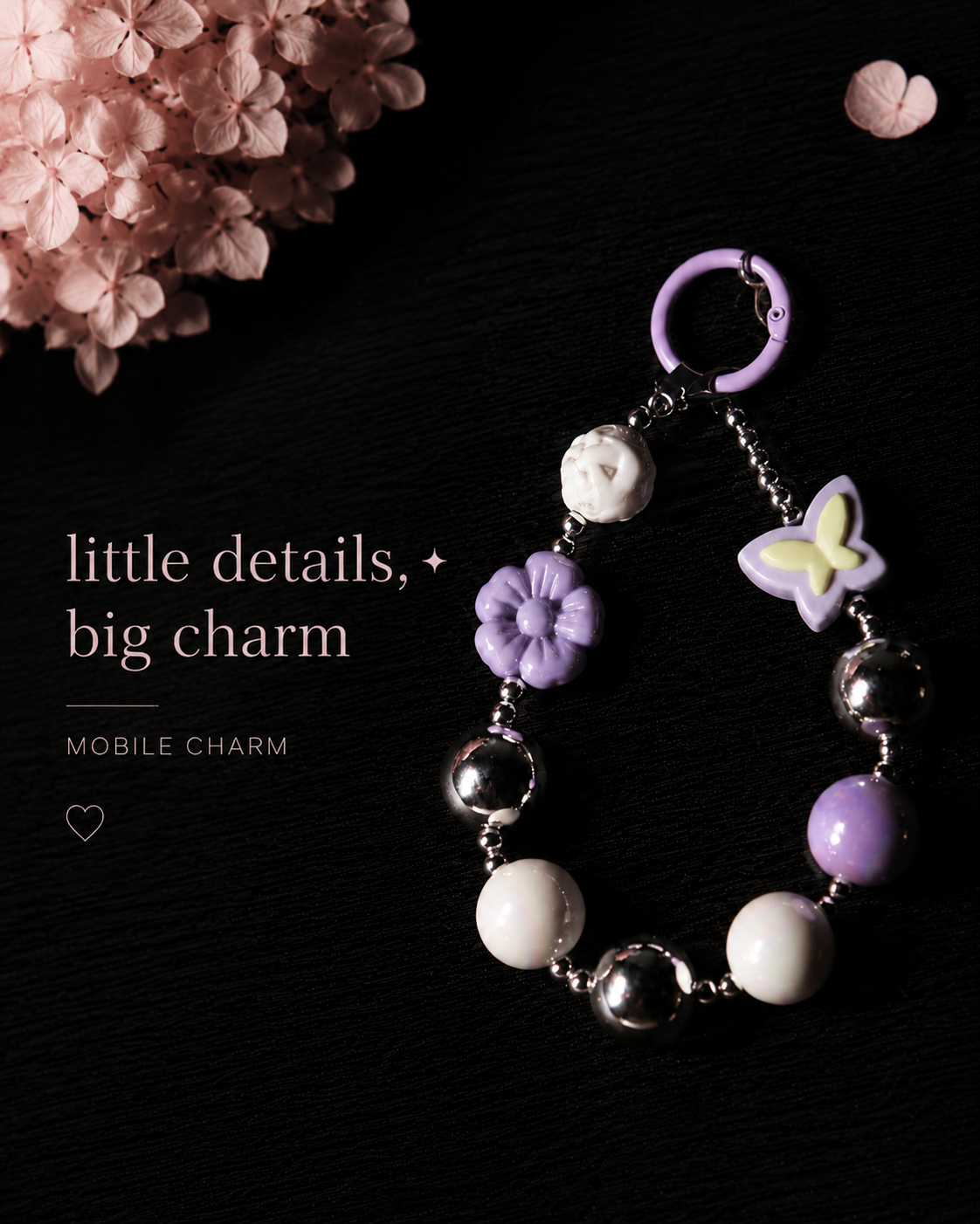Lavender Bloom Phone Charm