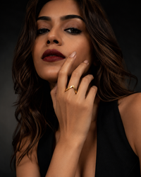Anti Tarnish Bold V Statement Ring for Women | Gold Ring | Sizes 7 & 8