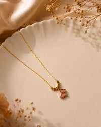 Anti Tarnish Pink Butterfly Pendant Necklace | Elegant Butterfly Necklace for Women