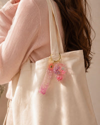 Bubble Bear Acrylic Keychain | Cute Kawaii Bag Charm | Pink Aesthetic Keyring Accessory
