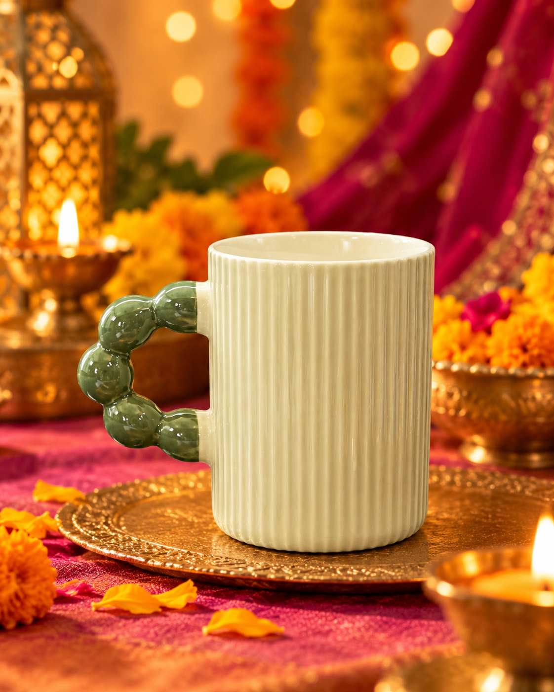 Diwali Gift Hamper with Lantern Candle Holders and Traditional Decor