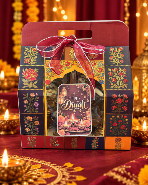 Diwali Gift Hamper with Shubh Labh, Makhana, Beetroot Chips and Candles