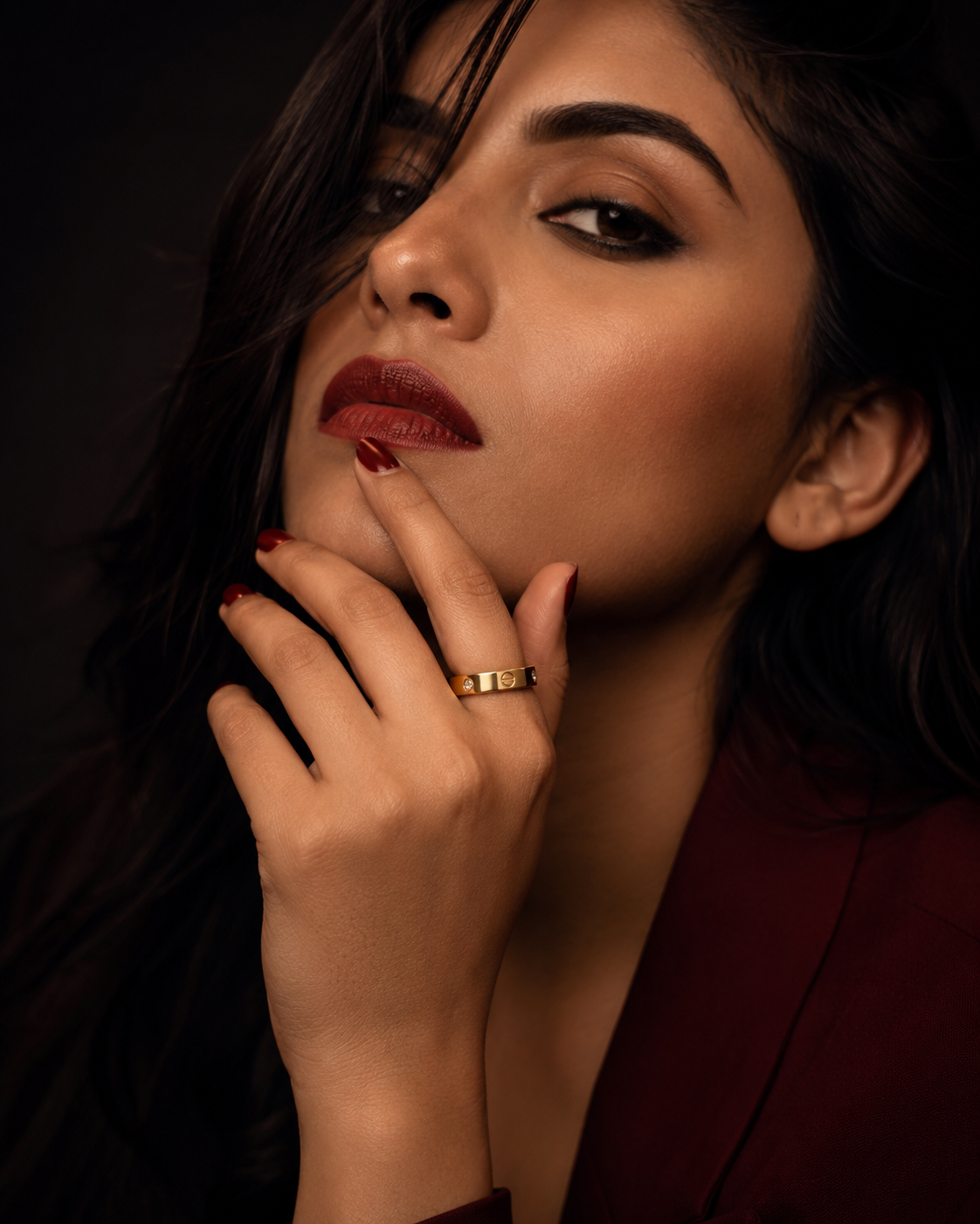 Anti Tarnish Bold Statement Ring for Women | Gold Ring | Size 8 (Copy)