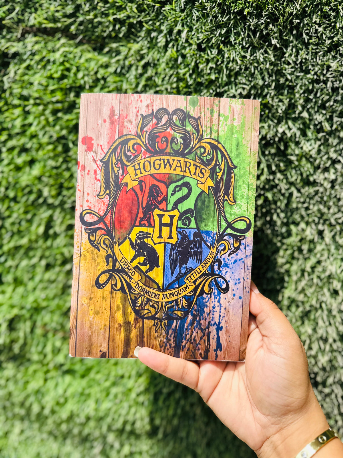 Premium Harry Potter Stationery Combo | 4 Hogwarts House Ball Pens, A5 Notebook & Harry Potter Keychain | Gift Set for Harry Potter Fans