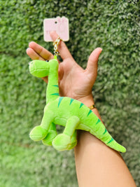 Cute Green Dinosaur Plush Keychain for Kids, Girls & Boys | Soft Dinosaur Bag Charm & Backpack Accessory