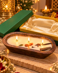 Diwali Gift Hamper with Scented Candle, Shubh Labh, Makhana and Mugs