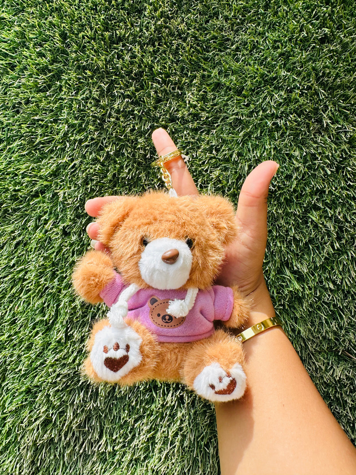 Cute Teddy Bear Plush Keychain for Kids & Girls | Soft Teddy Bag Charm & Backpack Accessory | Adorable Bear Keyring