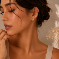Anti-Tarnish Crystal Bow Earrings Set | 3-Pair Stud Earrings Set for Women | Everyday Sparkle Collection
