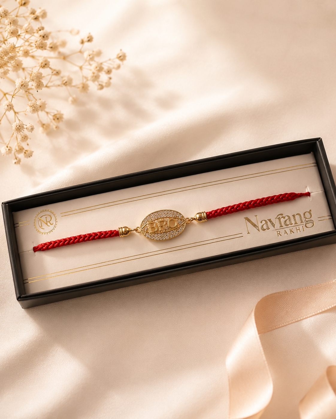 Premium AD Rakhi for Brother | American Diamond Designer Rakhi | Luxury Rakhi Gift | 3 Exclusive Variants