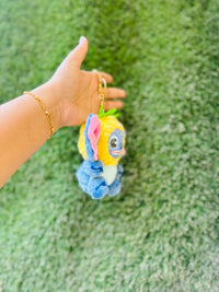 Stitch Plush Keychain | Cute Blue Alien Plush Bag Charm & Keyring | Adorable Cartoon Keychain
