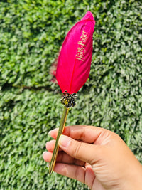 Harry Potter Feather Quill Pen | Hogwarts Themed Decorative Writing Pen | Magical Stationery Gift