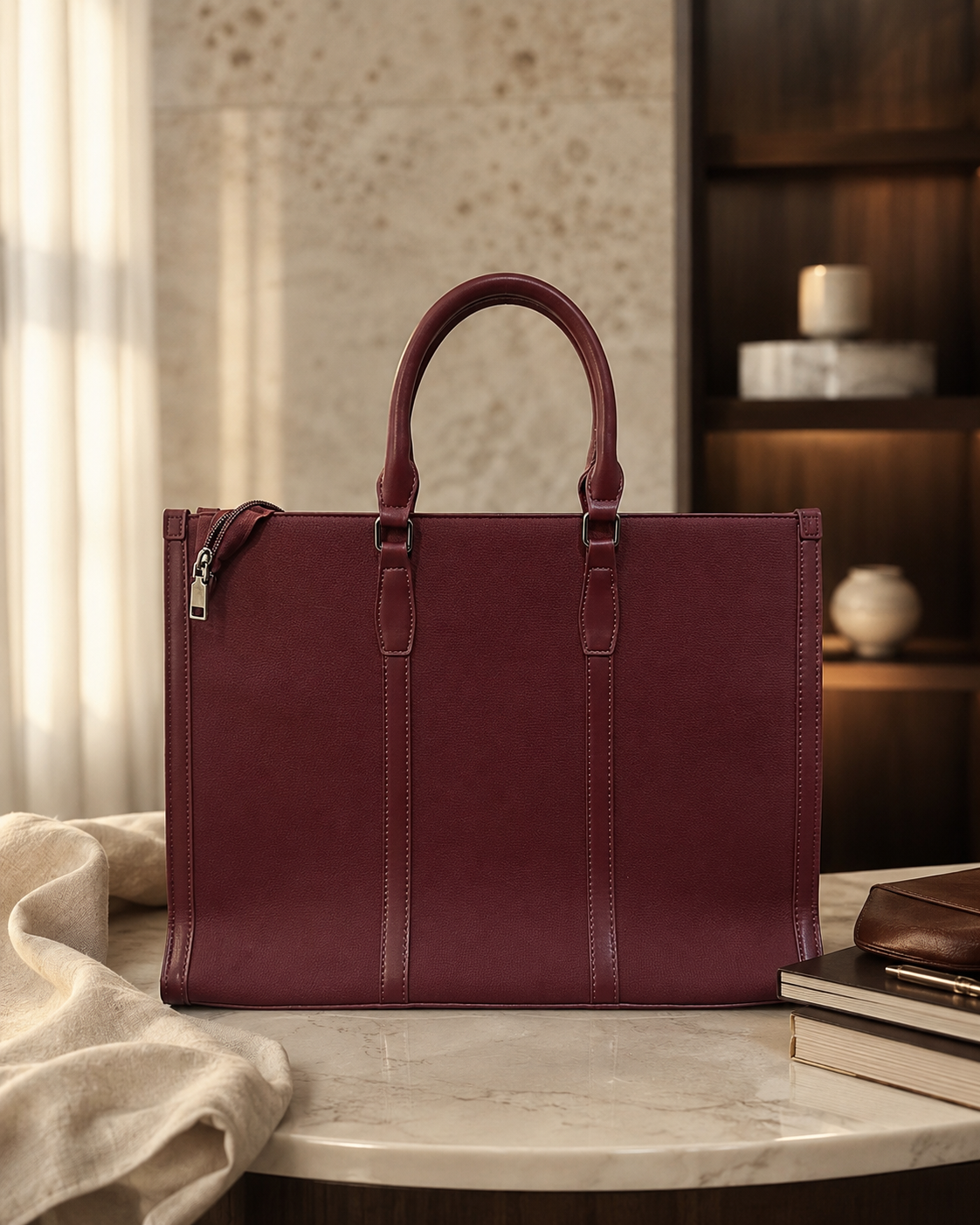 Premium Office Tote Bag for Women with Detachable Sling Strap