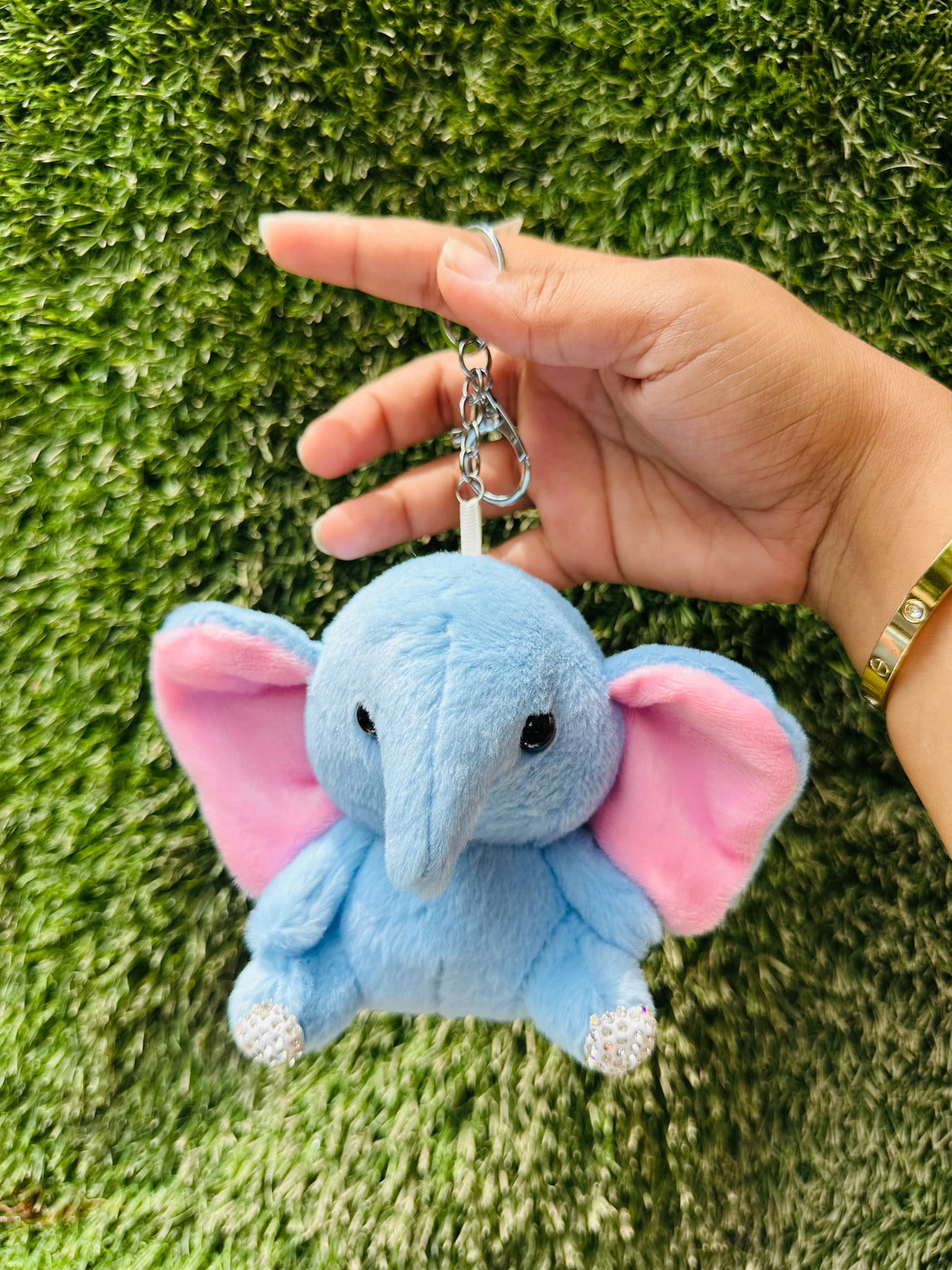 Cute Elephant Plush Keychain | Soft Elephant Bag Charm with Clip for Kids, Girls & Gifting