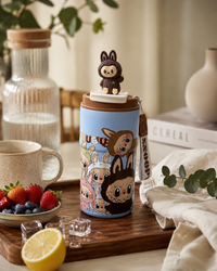 600ml Stainless Steel Leakproof Cartoon Water Bottle with Charm