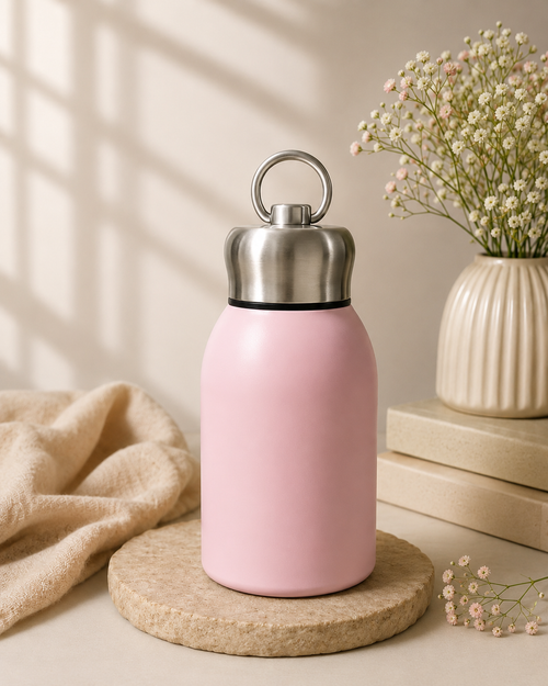 300ml Stainless Steel Leakproof Water Bottle with Ring Handle