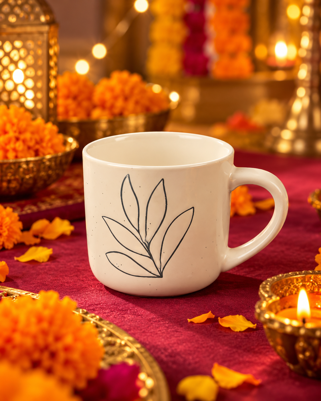 Diwali Gift Hamper with Lantern Candle Holders and Traditional Decor