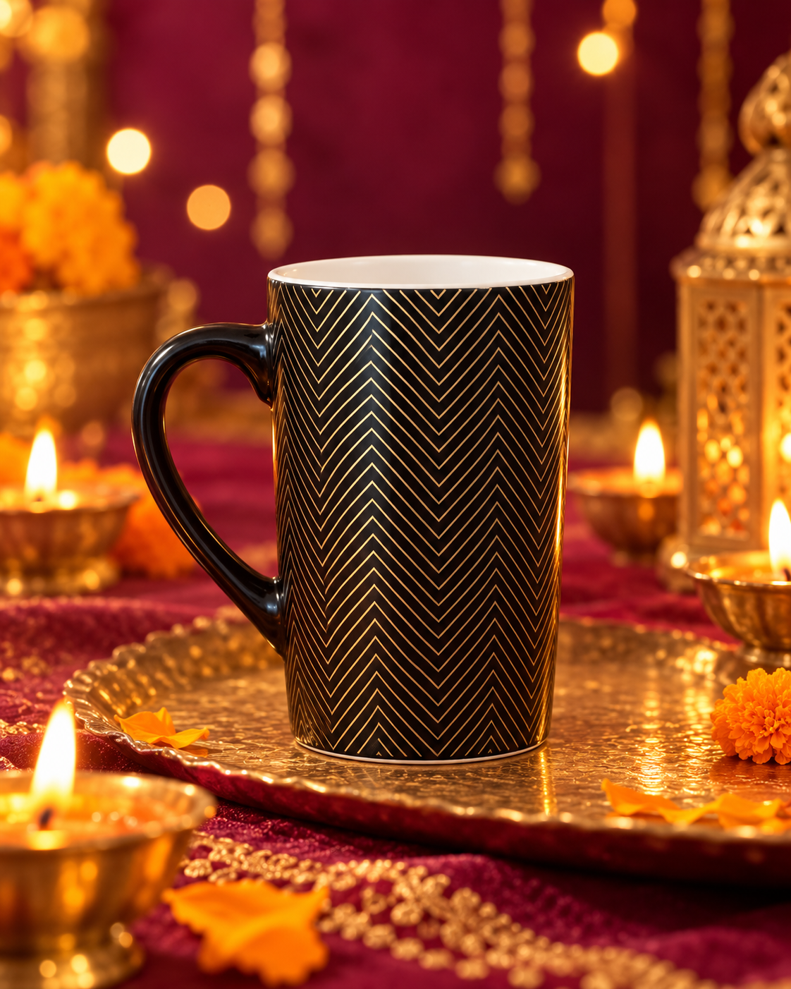 Diwali Gift Hamper with Lantern Candle Holders and Traditional Decor