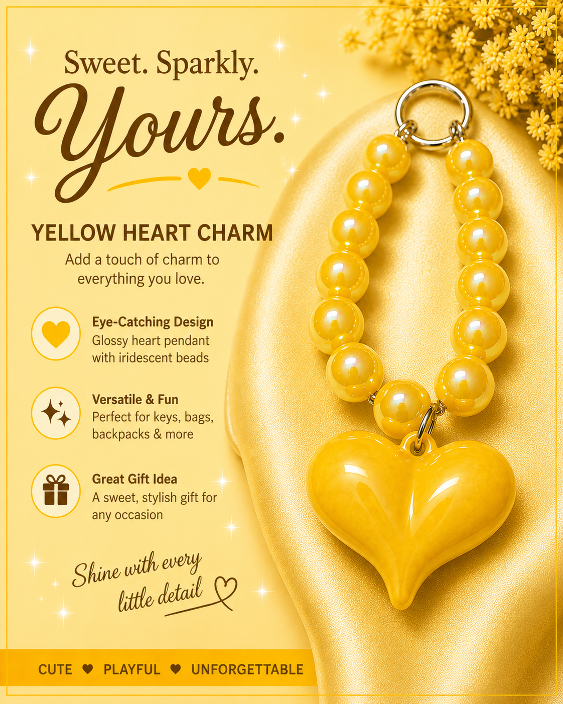 Sweetheart Pearl Charm