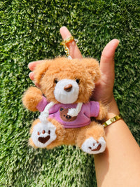 Cute Teddy Bear Plush Keychain for Kids & Girls | Soft Teddy Bag Charm & Backpack Accessory | Adorable Bear Keyring