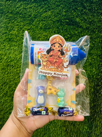 Navratri Kanjak Hamper for Kids, Pack of 12 Gift Sets with Doms Crayons, Fun Animal Erasers and 2 Candies, Kanya Pujan Return Gift for Children