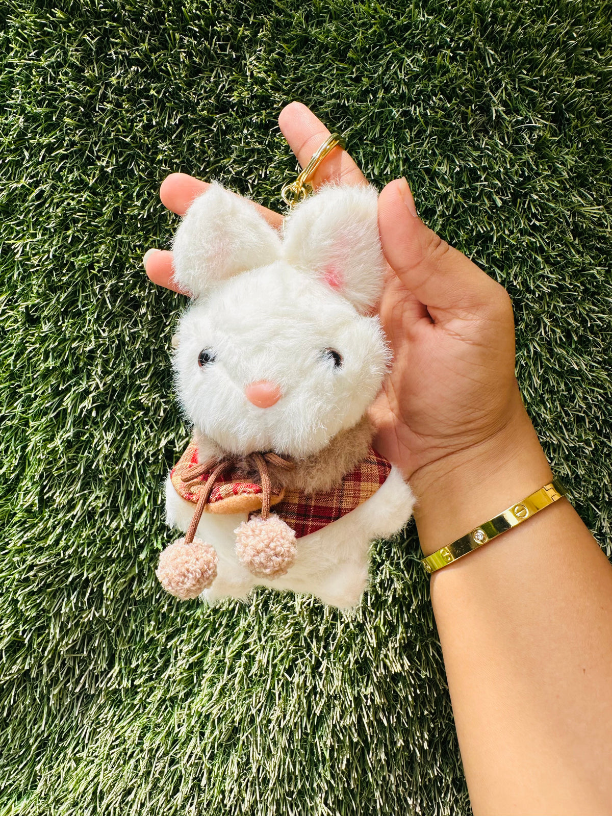 Cute Bunny Plush Keychain for Girls & Kids | Soft Rabbit Bag Charm & Backpack Accessory | Adorable Rabbit Keyring