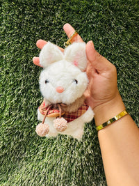 Cute Bunny Plush Keychain for Girls & Kids | Soft Rabbit Bag Charm & Backpack Accessory | Adorable Rabbit Keyring