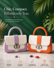 Aura Handheld Bag for Women with Sling Strap & Lock Closure | Premium Mini Statement Handbag