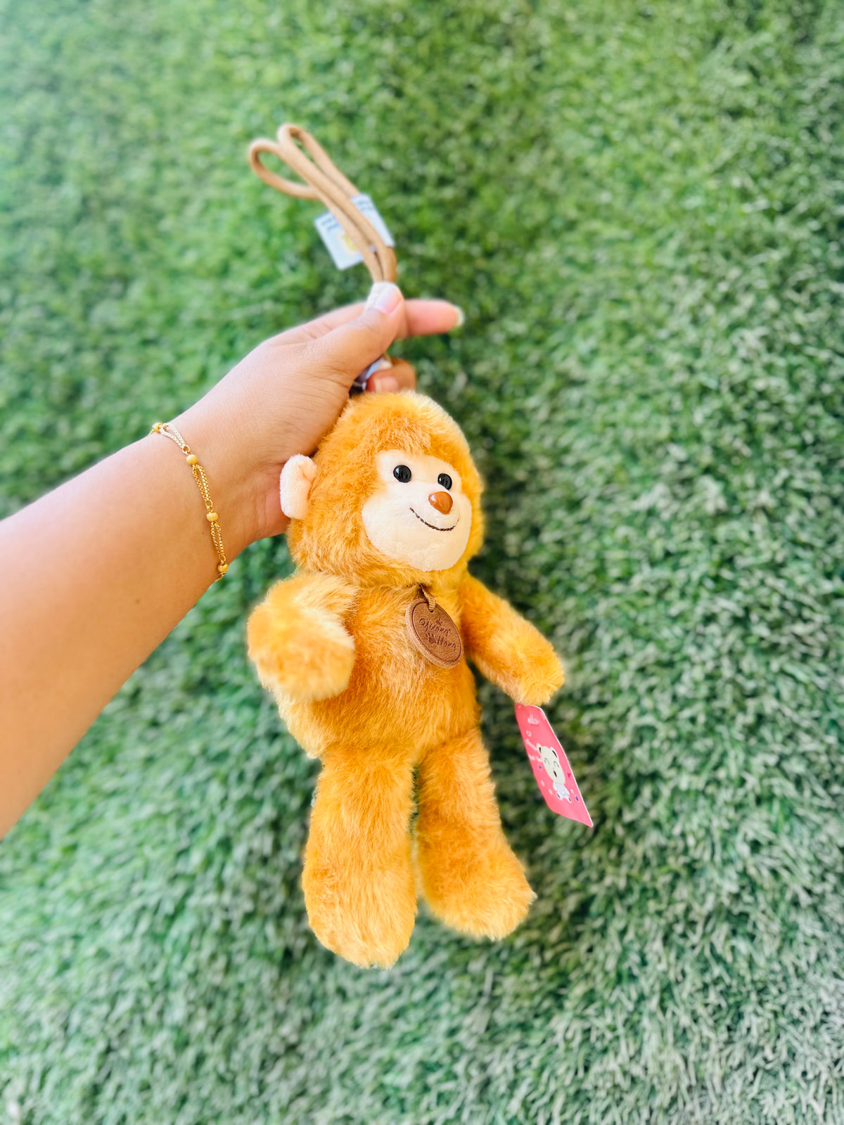 Cute Monkey Plush Keychain | Soft Monkey Bag Charm with Loop for Kids, Girls & Gifting