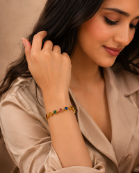 Anti Tarnish Heart Bracelet for Women | Crystal & Multi Color