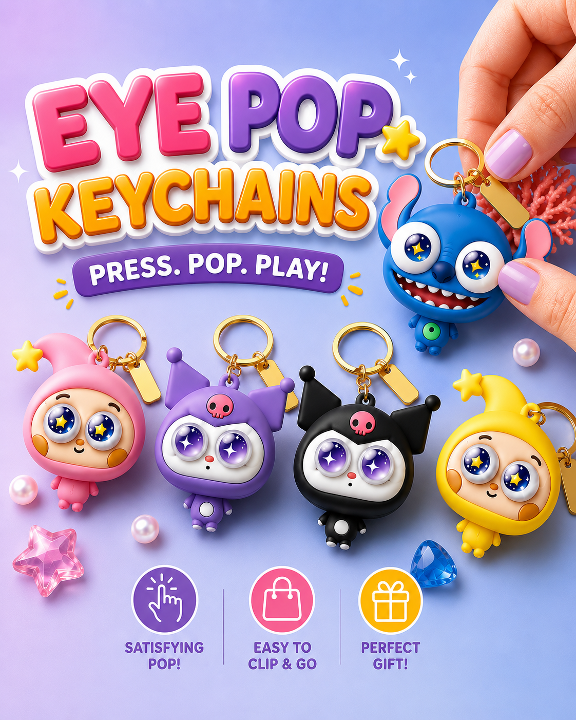Eye Pop Fun Keychain Collection