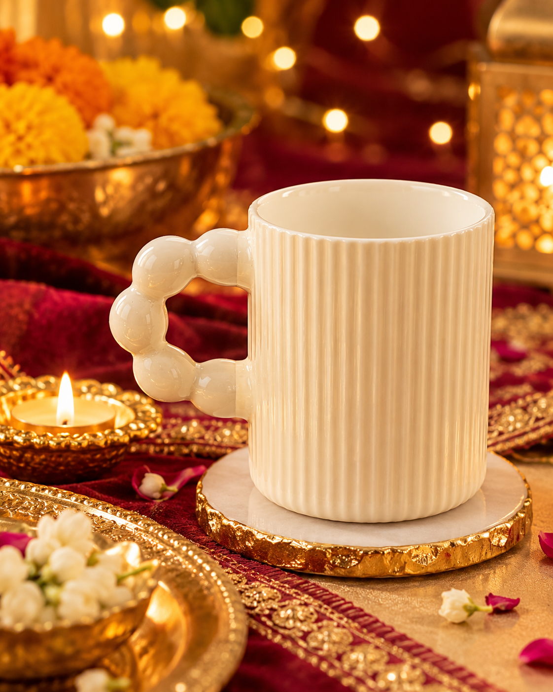 Diwali Gift Hamper with Lantern Candle Holders and Traditional Decor