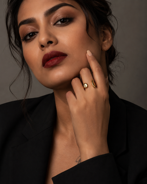 Anti Tarnish Bold Statement Ring for Women | Gold Ring | Size 7