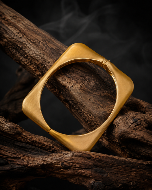 Trendy Anti Tarnish Bracelet for Women | Bold Gold-Tone Statement Bracelet | Stylish Minimalist Cuff Jewellery | Modern Everyday & Party Wear