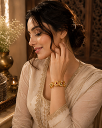 Jugnu Maharani Kundan Pearl Kada Set