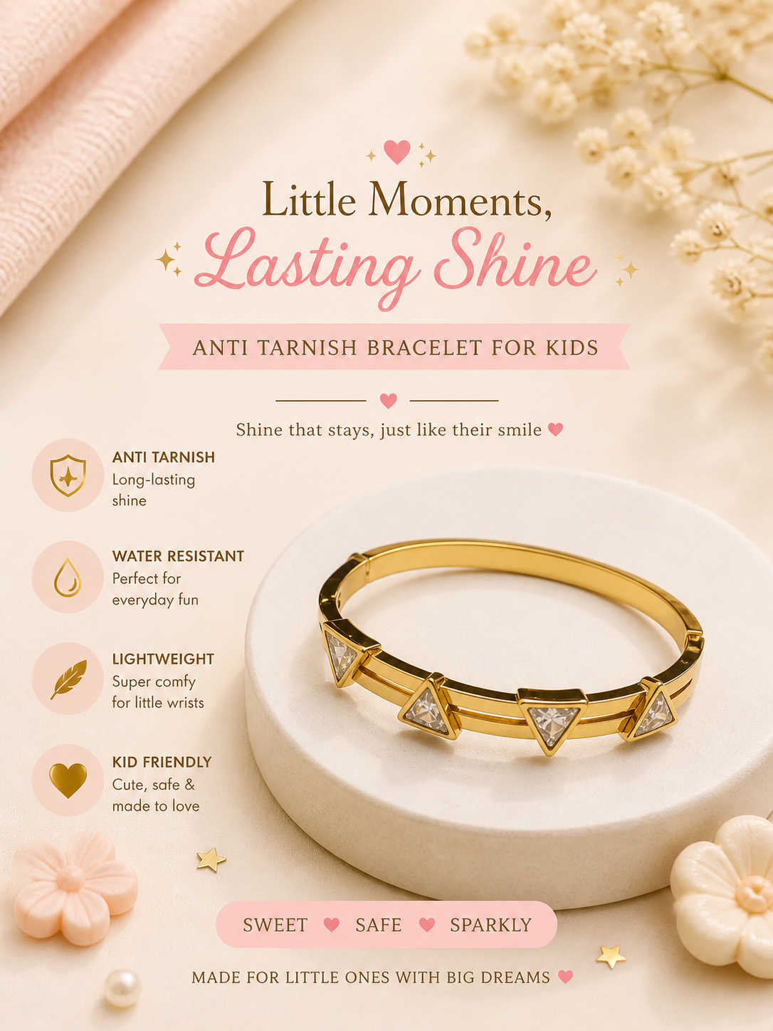 Little Moments Anti-Tarnish Crystal Bracelet