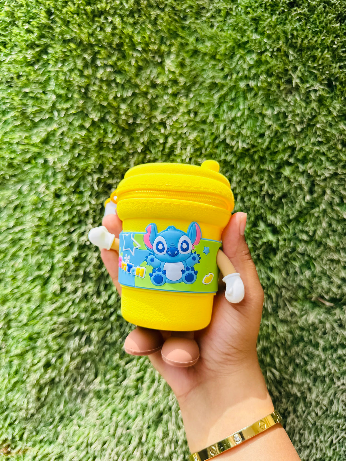 Cute Stitch Character Coin Pouch with Rotating Arms & Feet | Mini Zipper Coin Purse & Small Pouch for Kids, Girls & Gifting