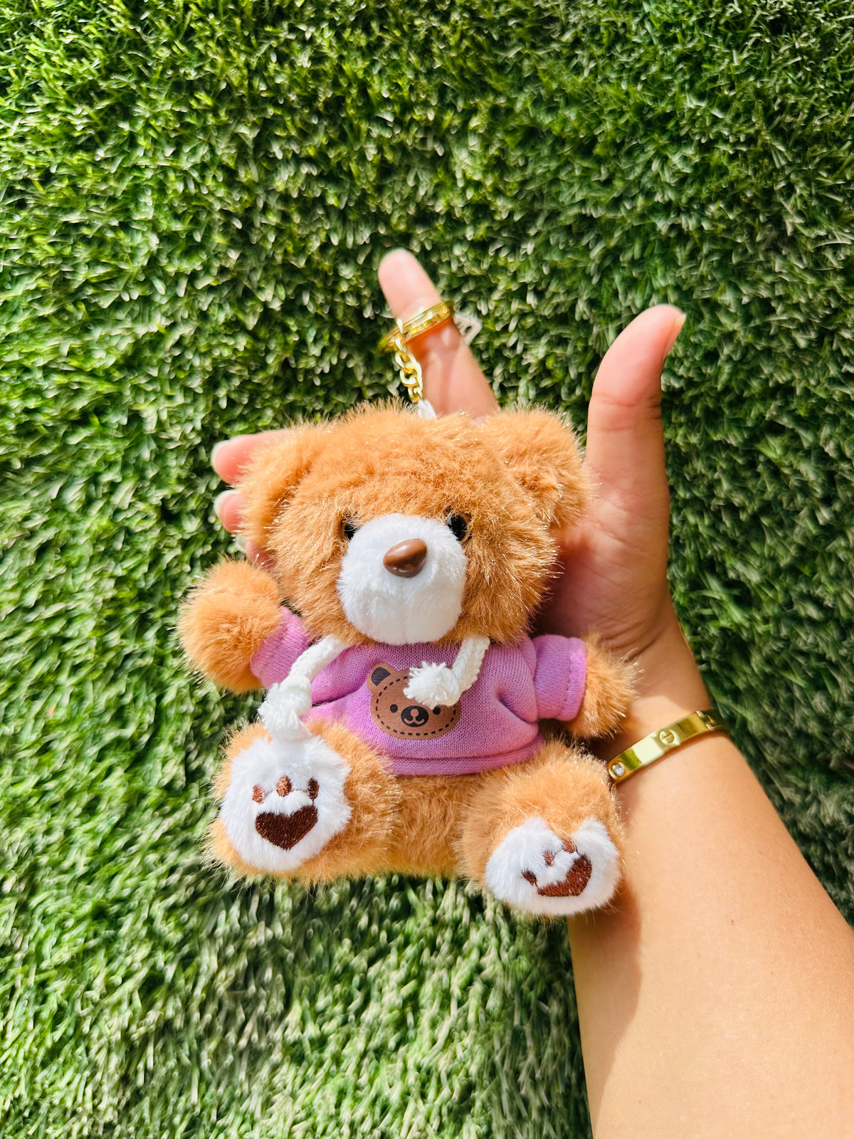 Cute Teddy Bear Plush Keychain for Kids & Girls | Soft Teddy Bag Charm & Backpack Accessory | Adorable Bear Keyring