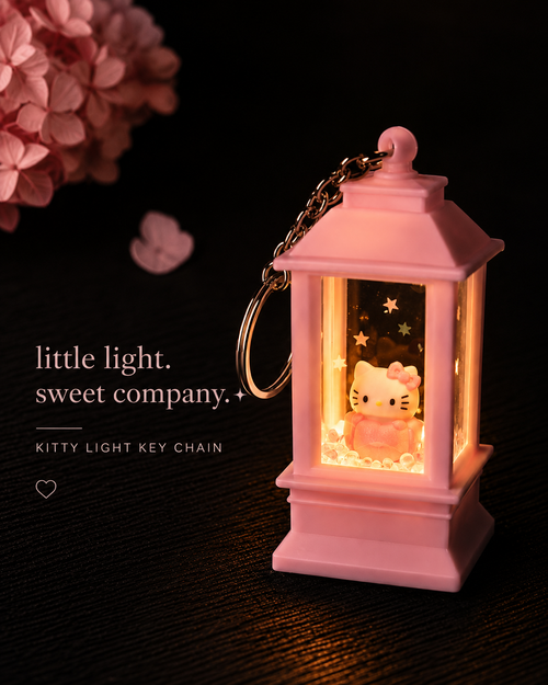 Kitty Glow Lantern Keychain