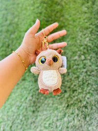 Cute Owl Plush Keychain | Soft Fluffy Owl Bag Charm & Keyring | Adorable Mini Owl Keychain