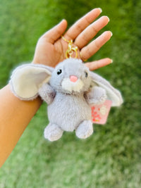 Cute Bunny Plush Keychain | Soft Fluffy Rabbit Bag Charm & Keyring | Adorable Bunny Keychain