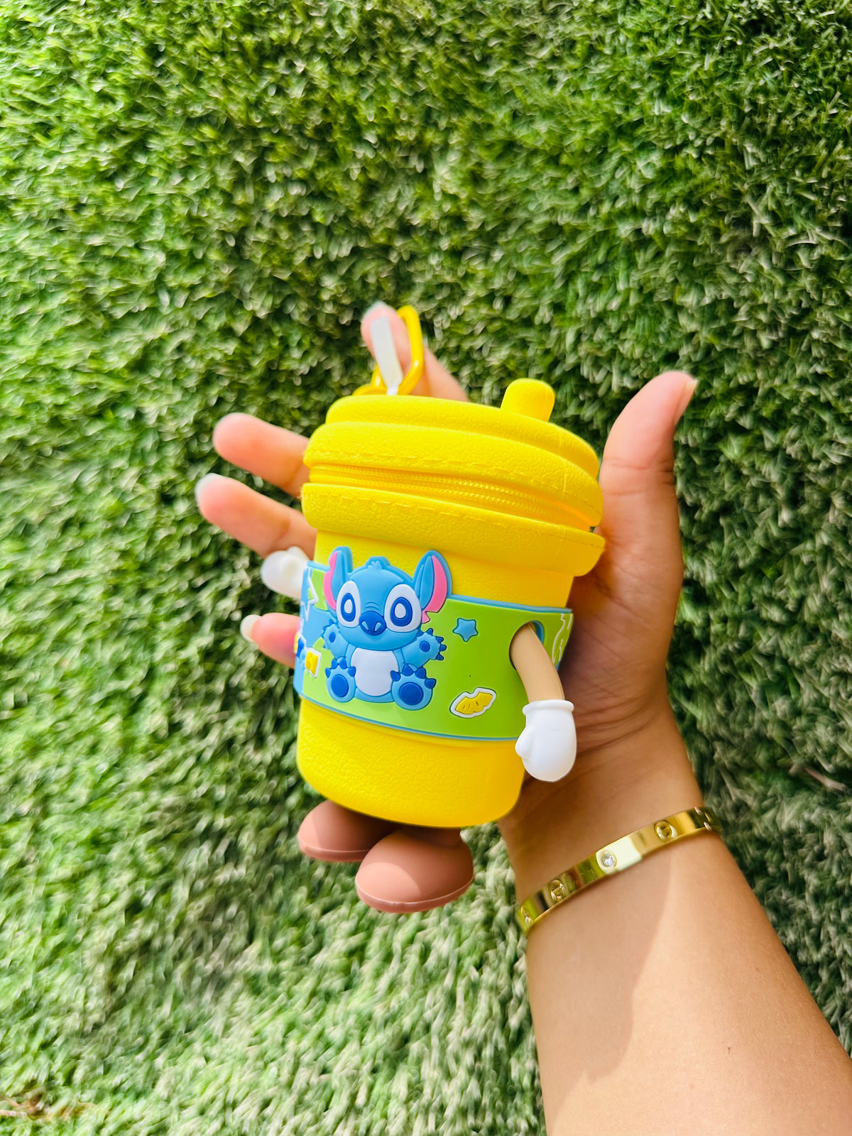 Cute Stitch Character Coin Pouch with Rotating Arms & Feet | Mini Zipper Coin Purse & Small Pouch for Kids, Girls & Gifting